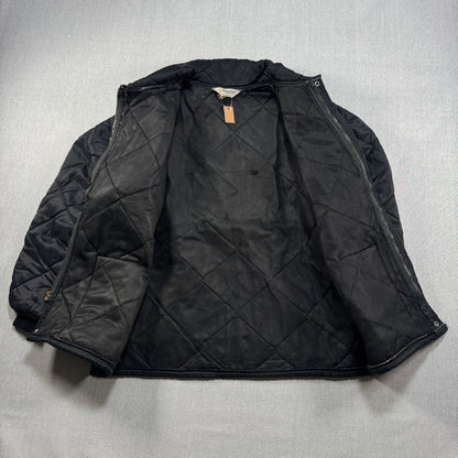 70s 80s キルティング ジャケット key imperial us army ジャケット 黒 ja-u-2505-037