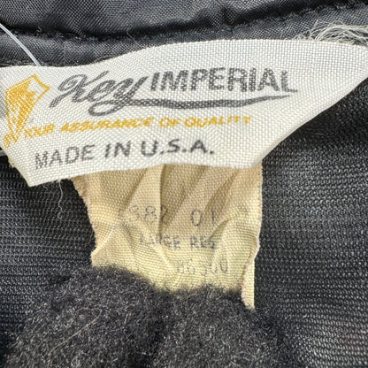 70s 80s キルティング ジャケット key imperial us army ジャケット 黒 ja-u-2505-037