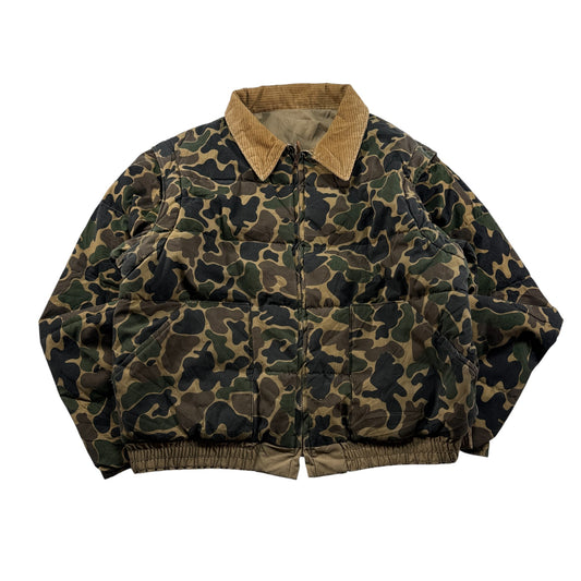 ハンティング ジャケット カモ柄　迷彩 コーデュロイ襟 リバーシブルジャケット ベスト ja-u-2505-052