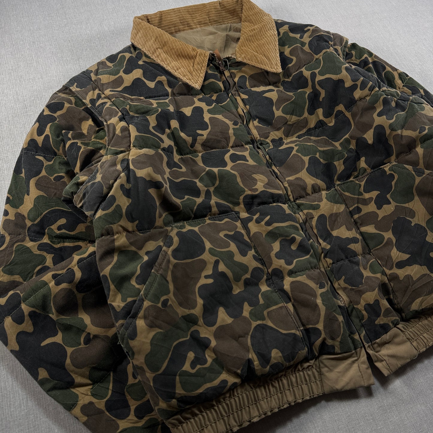 ハンティング ジャケット カモ柄　迷彩 コーデュロイ襟 リバーシブルジャケット ベスト ja-u-2505-052