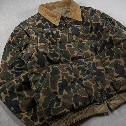 ハンティング ジャケット カモ柄　迷彩 コーデュロイ襟 リバーシブルジャケット ベスト ja-u-2505-052