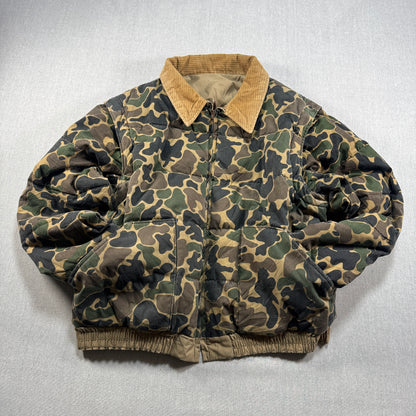 ハンティング ジャケット カモ柄　迷彩 コーデュロイ襟 リバーシブルジャケット ベスト ja-u-2505-052
