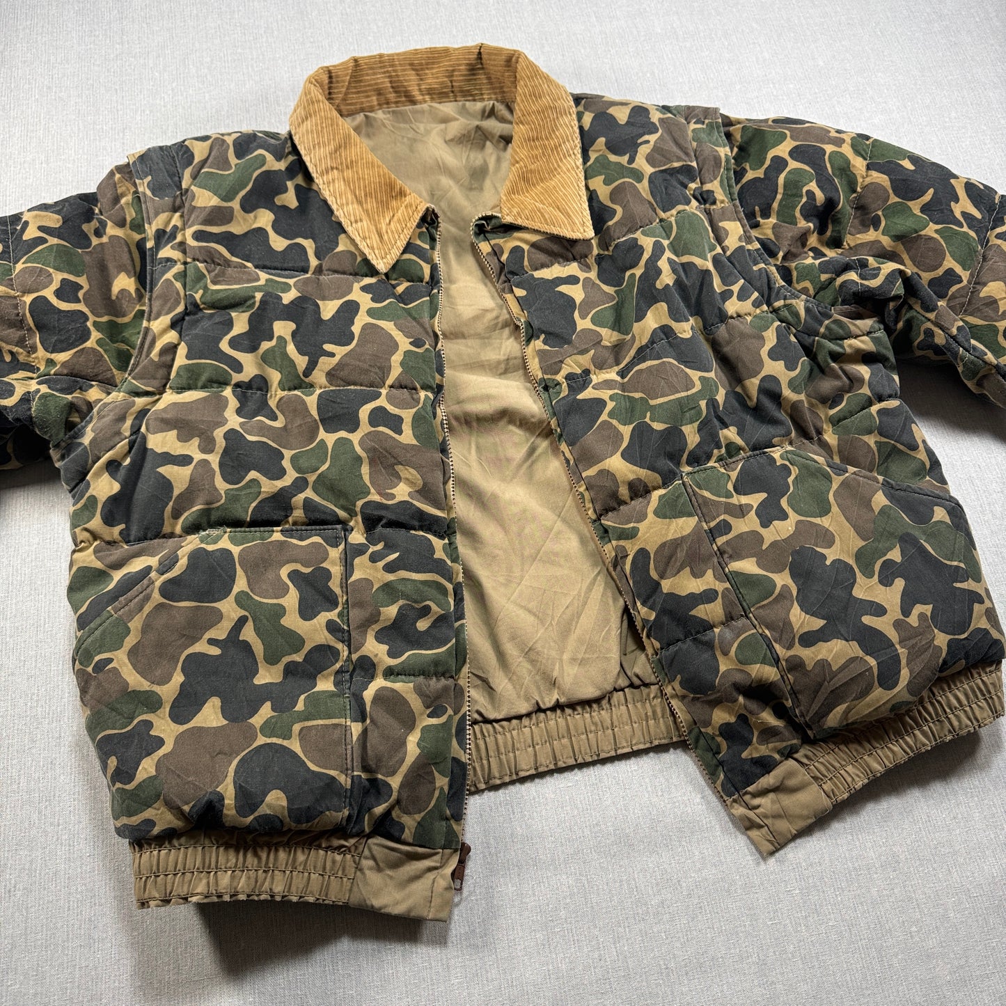 ハンティング ジャケット カモ柄　迷彩 コーデュロイ襟 リバーシブルジャケット ベスト ja-u-2505-052