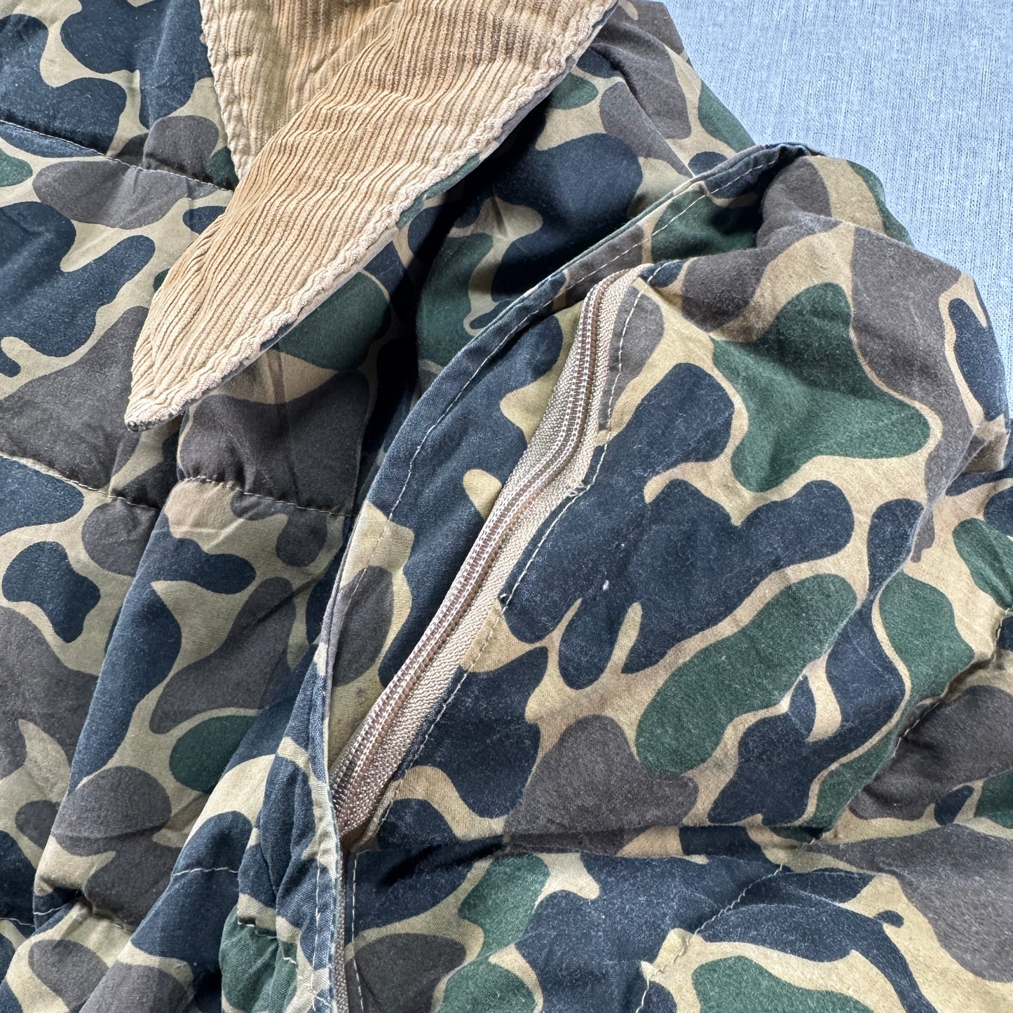 ハンティング ジャケット カモ柄　迷彩 コーデュロイ襟 リバーシブルジャケット ベスト ja-u-2505-052