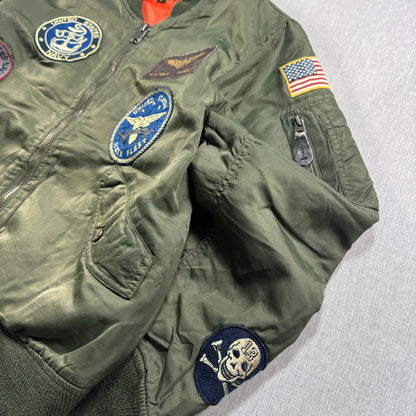 AVIREX MA-1 flight jacket 虎 ワッペン 刺繍　M ja-u-2505-053