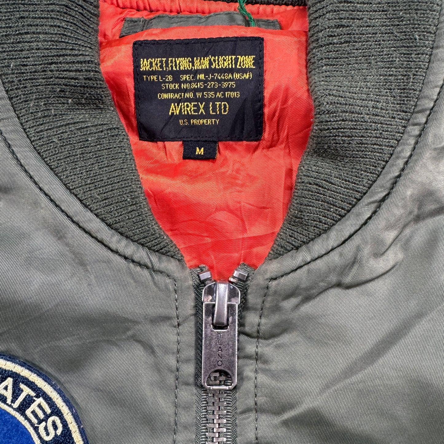 AVIREX MA-1 flight jacket 虎 ワッペン 刺繍　M ja-u-2505-053