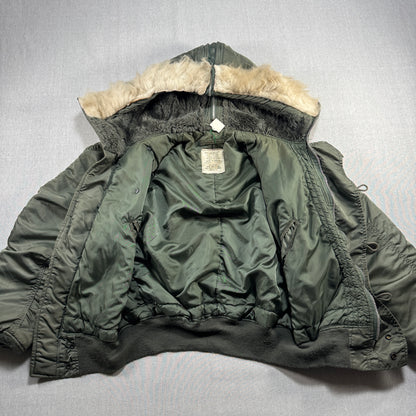 80s 米軍実物 アルファ N-2B フライトジャケット USA製 カーキ IDEAL ja-u-2505-054