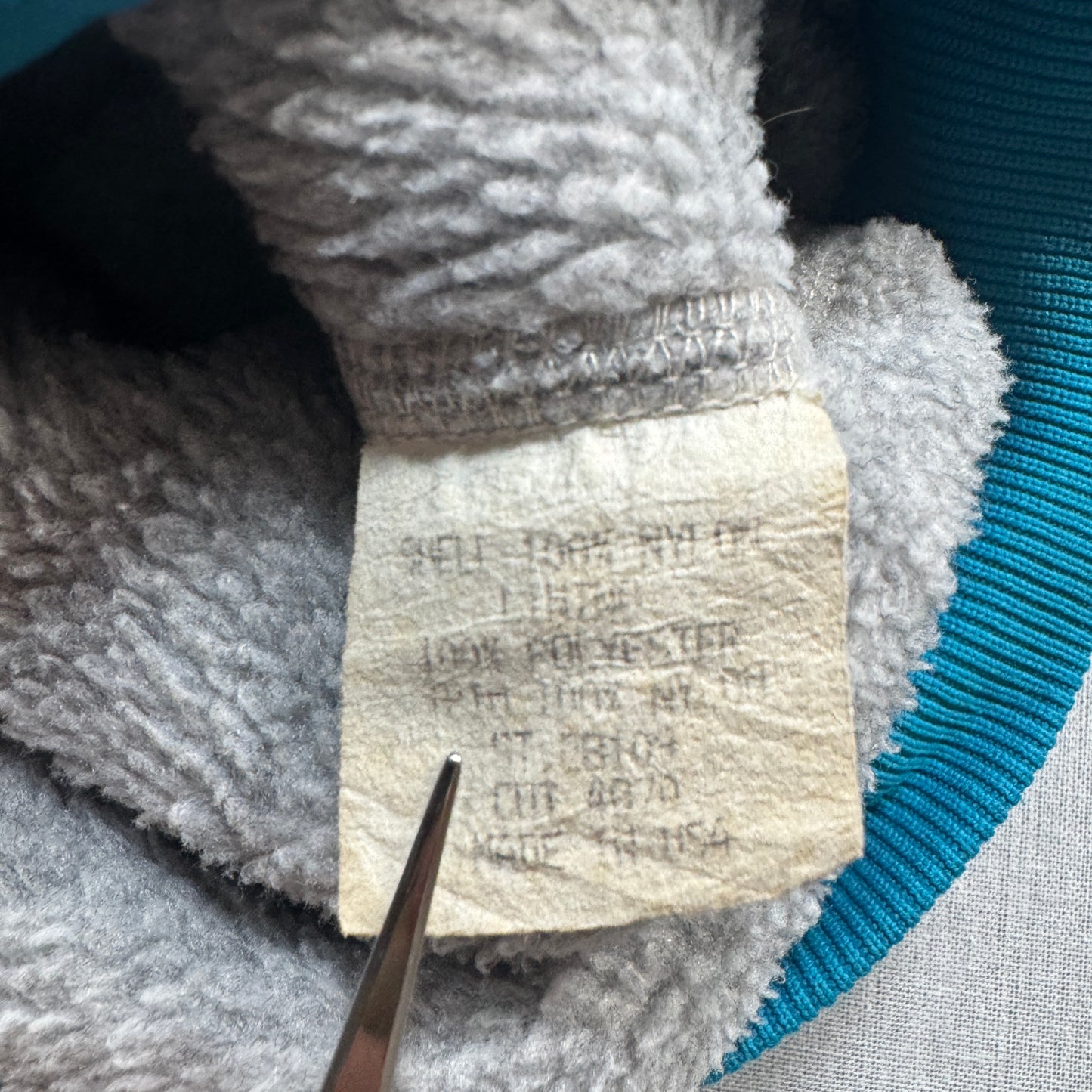 80s USA製 patagonia シェルドシンチラ 三角タグ 水色 ターコイズ ja-u-2505-055