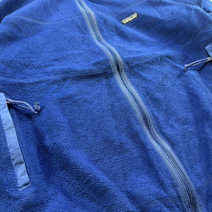 90s USA製 パタゴニア パーシャルエクリプス フルジップフリース L 青 ja-u-2505-057