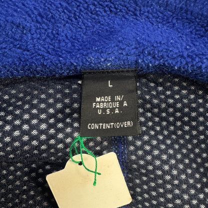 90s USA製 パタゴニア パーシャルエクリプス フルジップフリース L 青 ja-u-2505-057