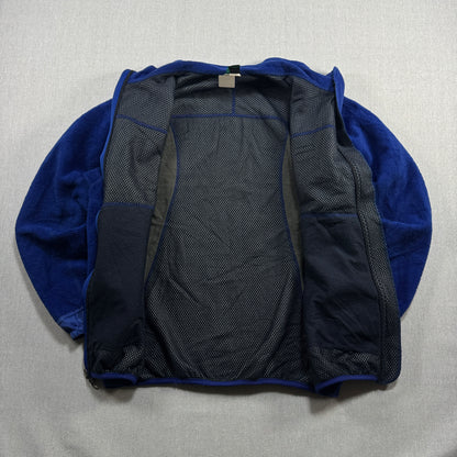 90s USA製 パタゴニア パーシャルエクリプス フルジップフリース L 青 ja-u-2505-057