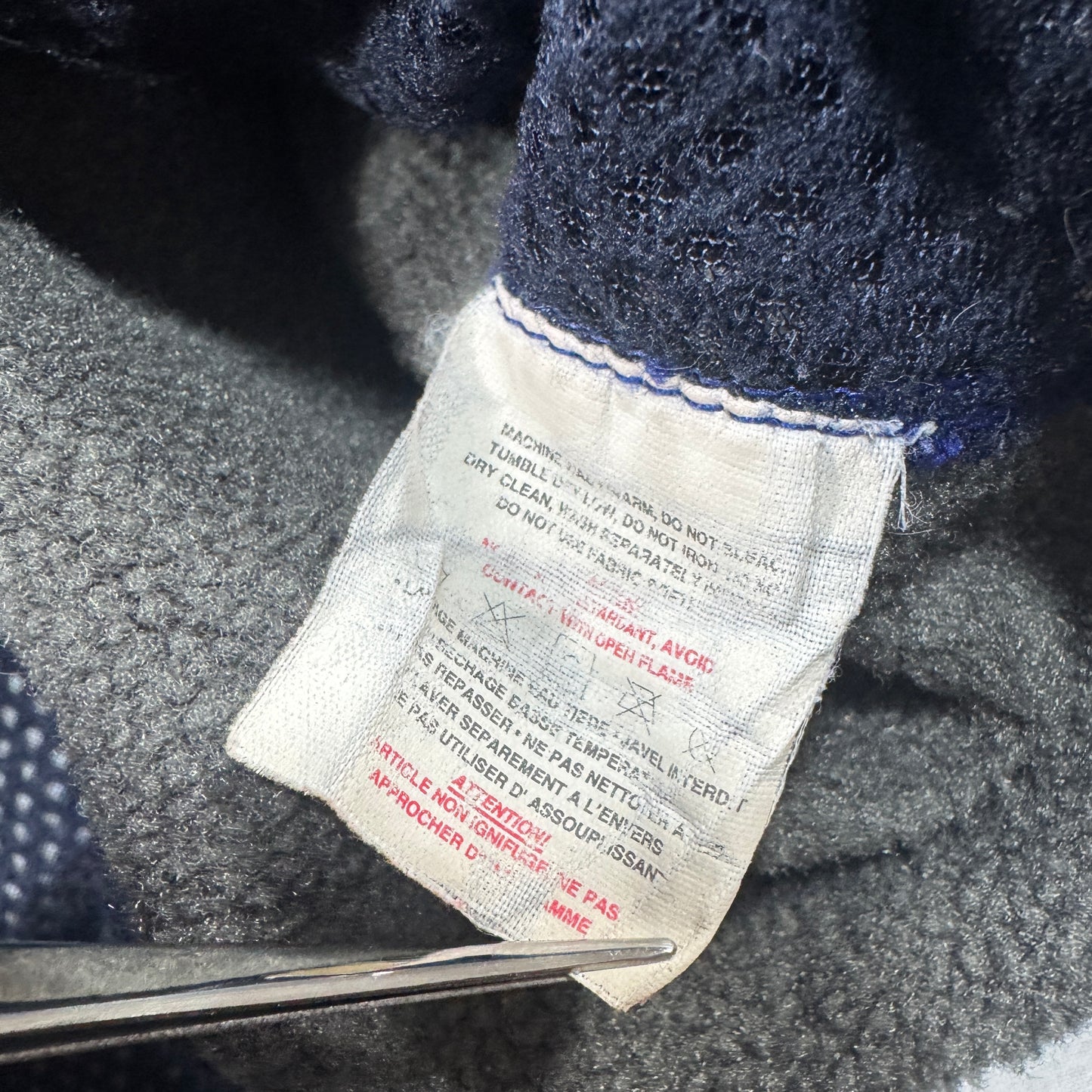 90s USA製 パタゴニア パーシャルエクリプス フルジップフリース L 青 ja-u-2505-057