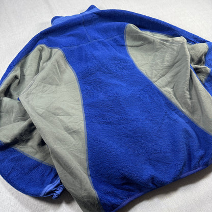 90s USA製 パタゴニア パーシャルエクリプス フルジップフリース L 青 ja-u-2505-057
