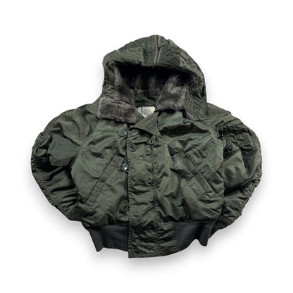 80s 米軍実物 アルファ N-2B フライトジャケット USA製 カーキ SCOVILL ja-u-2505-059