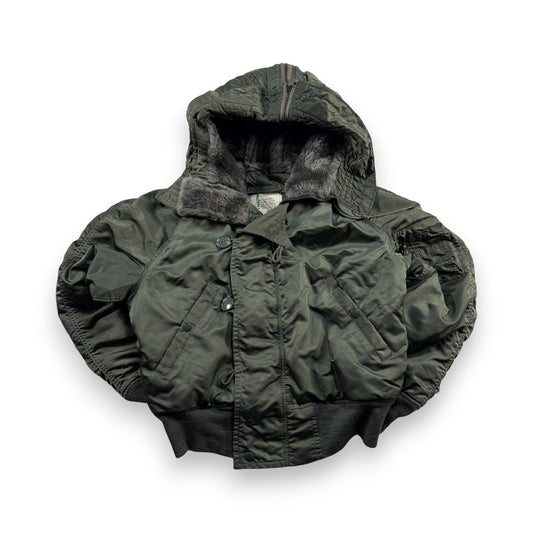 80s 米軍実物 アルファ N-2B フライトジャケット USA製 カーキ SCOVILL ja-u-2505-059