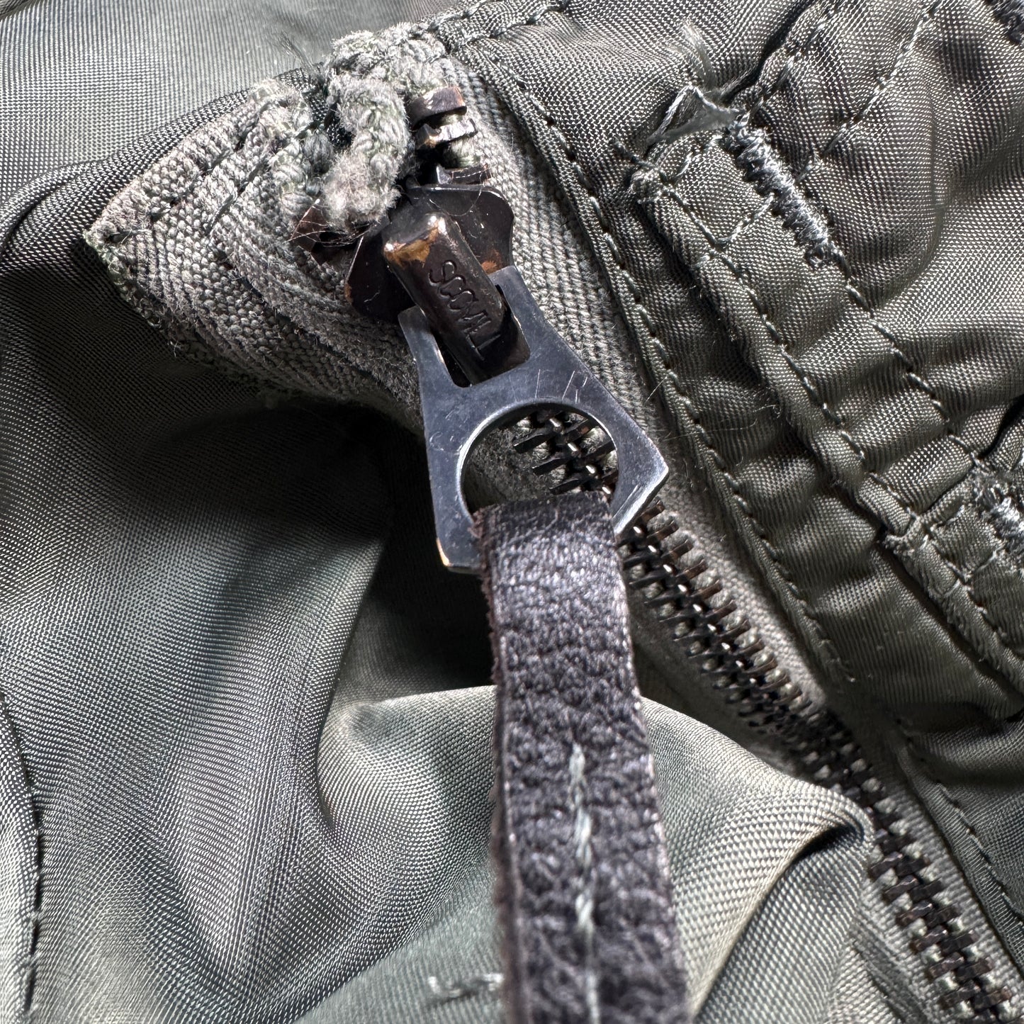 80s 米軍実物 アルファ N-2B フライトジャケット USA製 カーキ SCOVILL ja-u-2505-059