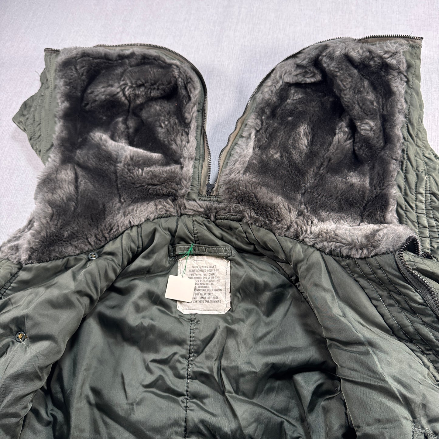 80s 米軍実物 アルファ N-2B フライトジャケット USA製 カーキ SCOVILL ja-u-2505-059