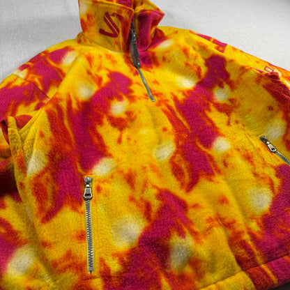 90s salomon サロモン フリース ハーフジップ ビンテージ 黄 赤 ja-u-2505-060