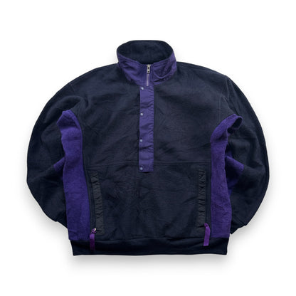 90s パタゴニア USA製 ハーフジップ フリース ネイビー パープル ja-u-2505-063