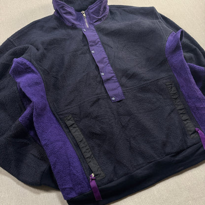 90s パタゴニア USA製 ハーフジップ フリース ネイビー パープル ja-u-2505-063