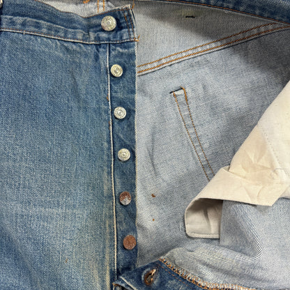 70s 66後期 赤耳 リーバイス levi's 501 USA製 ボタン裏6 W46 pa-00026