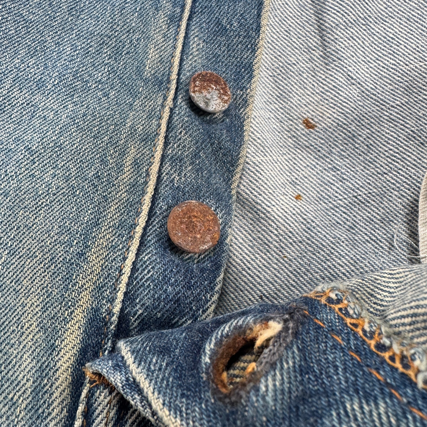 70s 66後期 赤耳 リーバイス levi's 501 USA製 ボタン裏6 W46 pa-00026