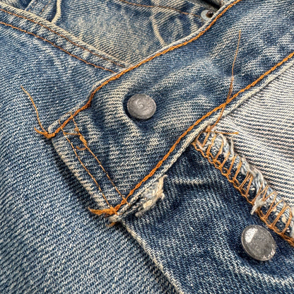 70s 66後期 赤耳 リーバイス levi's 501 USA製 ボタン裏6 W46 pa-00026