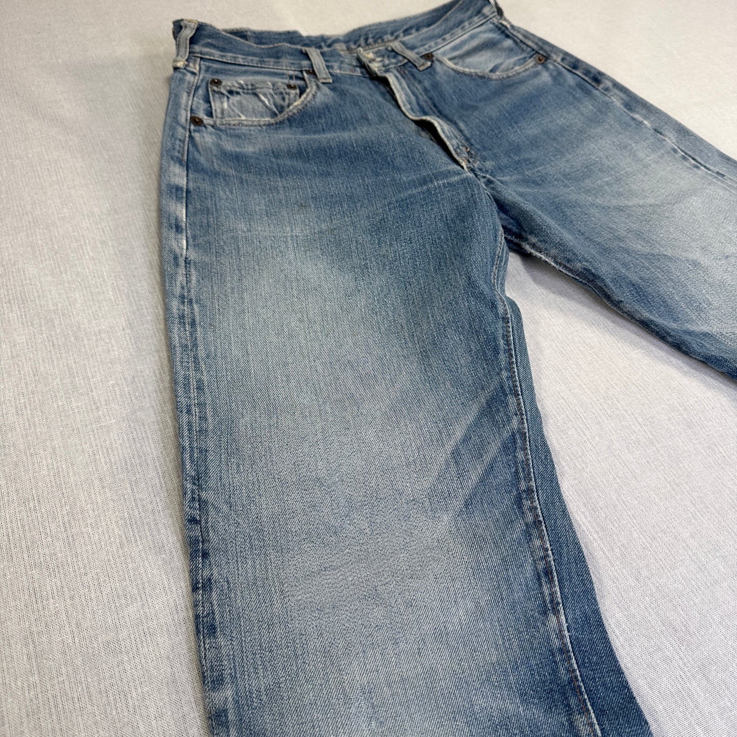 502xx bigE 66前期 ボタン裏16 Vステッチ 赤耳 60s ビンテージ pa-00025