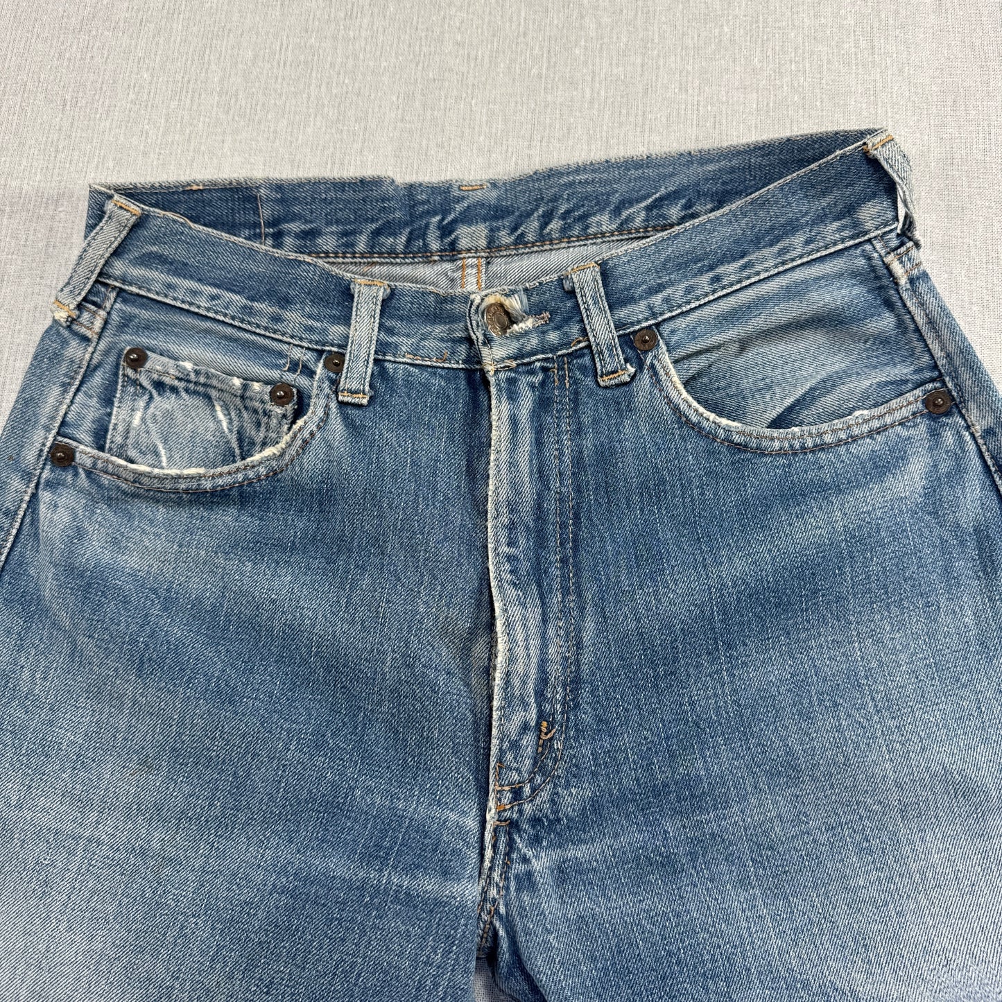 502xx bigE 66前期 ボタン裏16 Vステッチ 赤耳 60s ビンテージ pa-00025