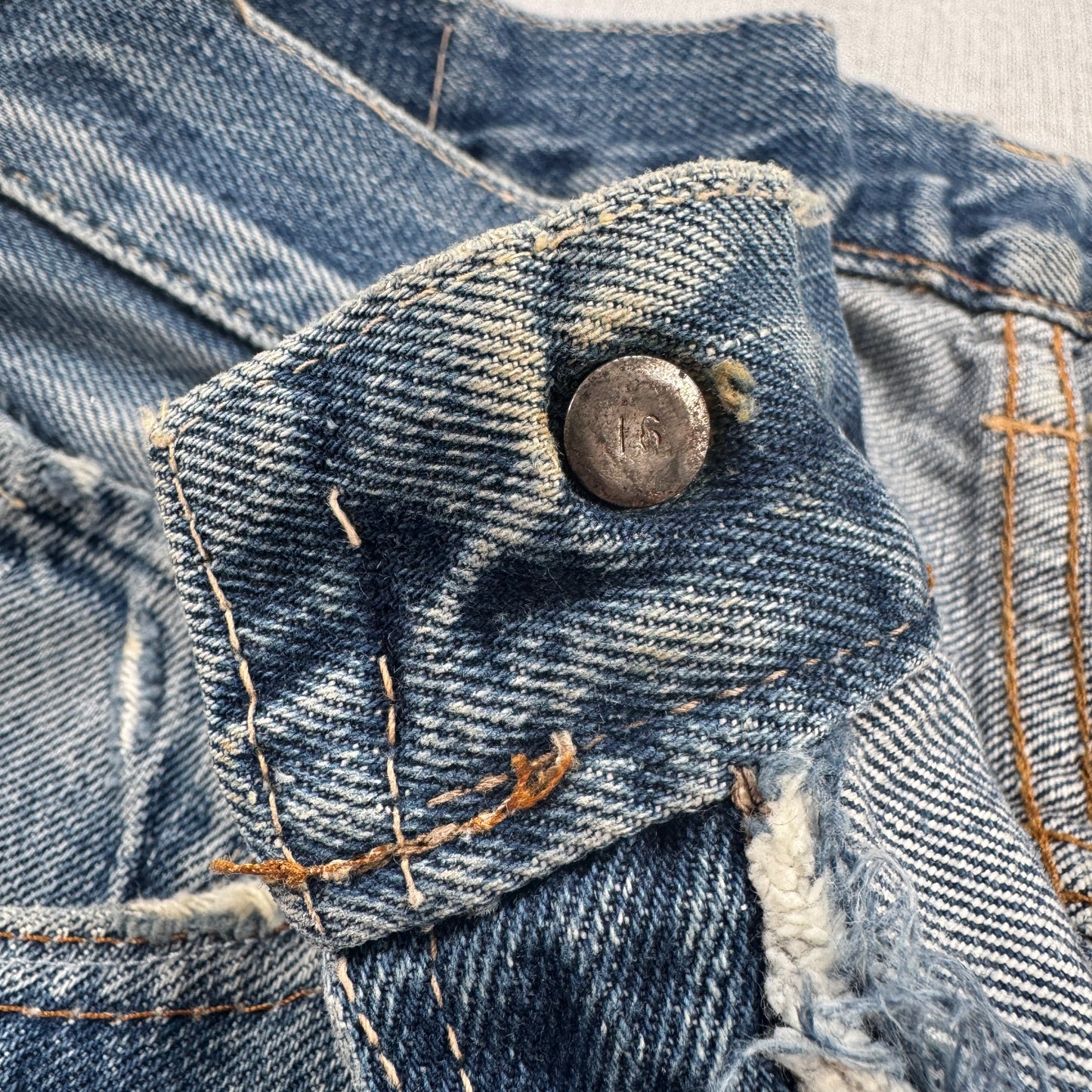 502xx bigE 66前期 ボタン裏16 Vステッチ 赤耳 60s ビンテージ pa-00025