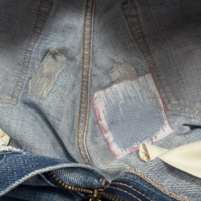 502xx bigE 66前期 ボタン裏16 Vステッチ 赤耳 60s ビンテージ pa-00025