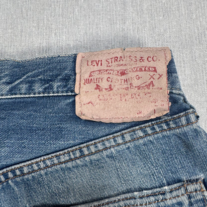 502xx bigE 66前期 ボタン裏16 Vステッチ 赤耳 60s ビンテージ pa-00025