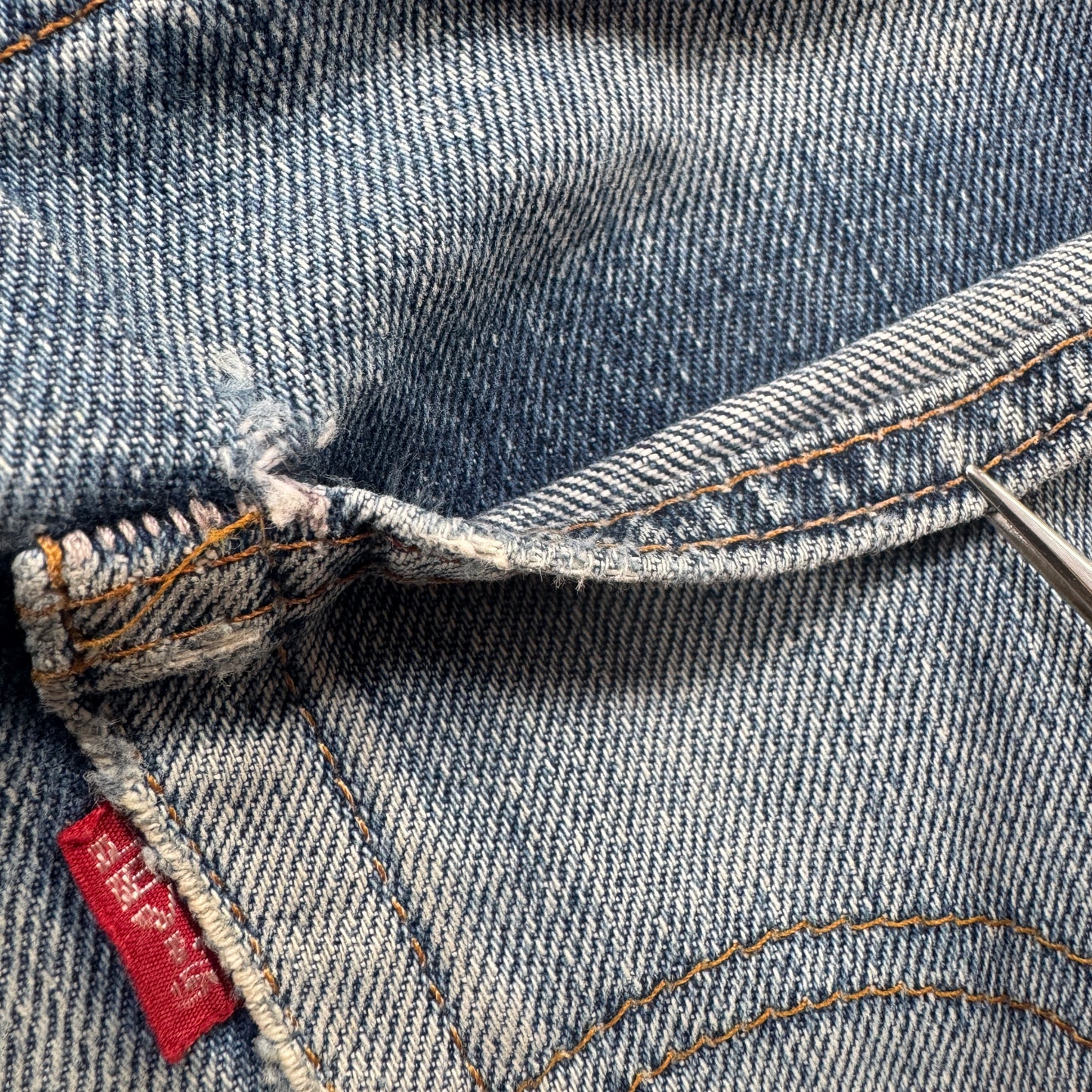 502xx bigE 66前期 ボタン裏16 Vステッチ 赤耳 60s ビンテージ pa-00025