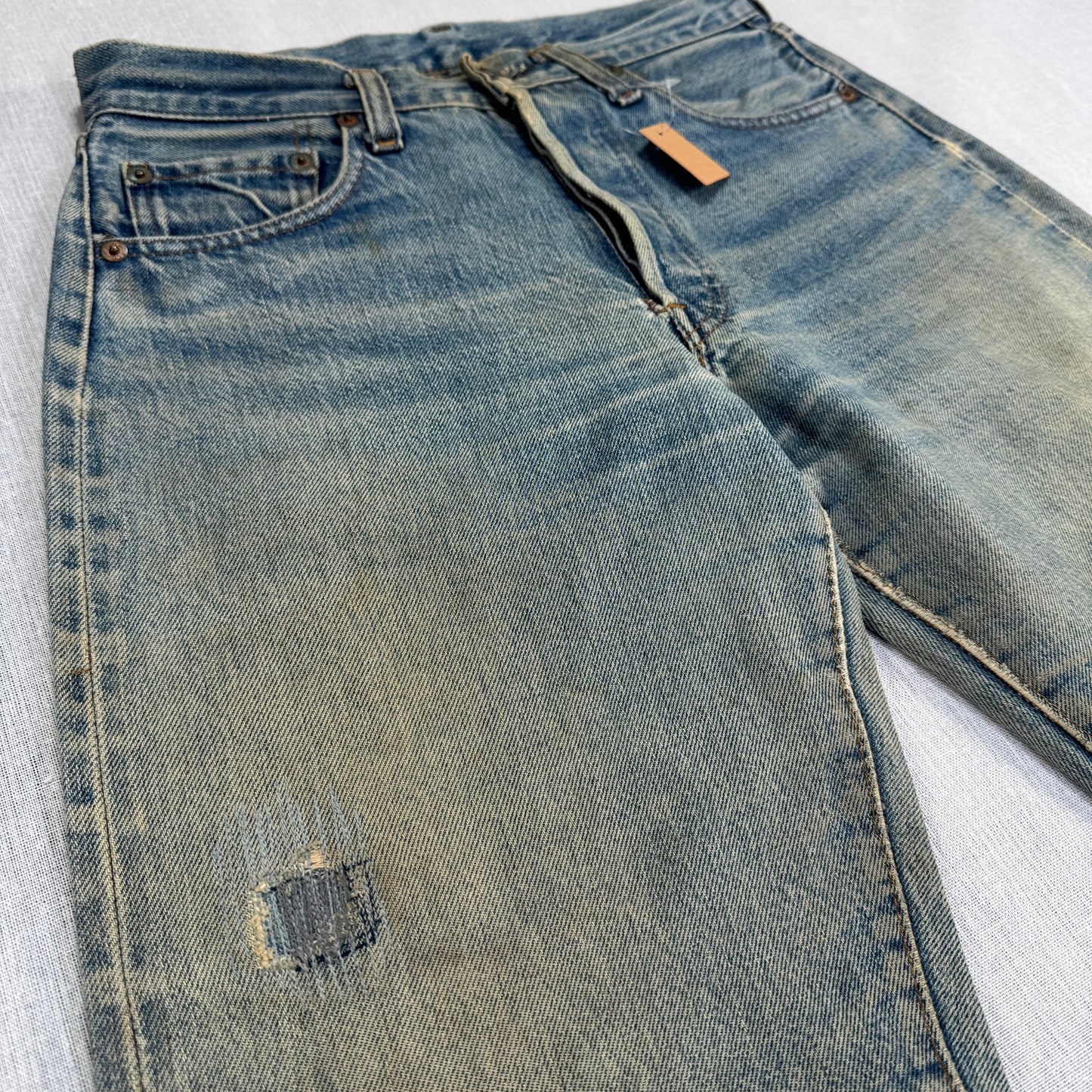 70s 66後期 赤耳 リーバイス levi's 501 USA製 ボタン裏6 w28 pa-00024