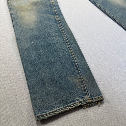 70s 66後期 赤耳 リーバイス levi's 501 USA製 ボタン裏6 w28 pa-00024