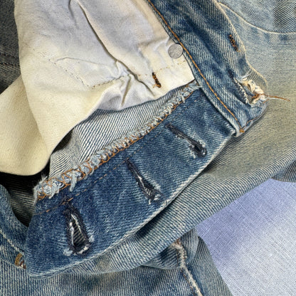 70s 66後期 赤耳 リーバイス levi's 501 USA製 ボタン裏6 w28 pa-00024
