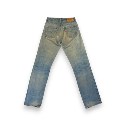 70s 66後期 赤耳 リーバイス levi's 501 USA製 ボタン裏6 w28 pa-00024