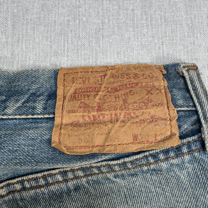 70s 66後期 赤耳 リーバイス levi's 501 USA製 ボタン裏6 w28 pa-00024