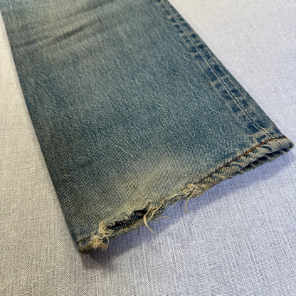 70s 66後期 赤耳 リーバイス levi's 501 USA製 ボタン裏6 w28 pa-00024