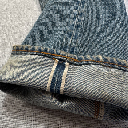 70s 66後期 赤耳 リーバイス levi's 501 USA製 ボタン裏6 w28 pa-00024