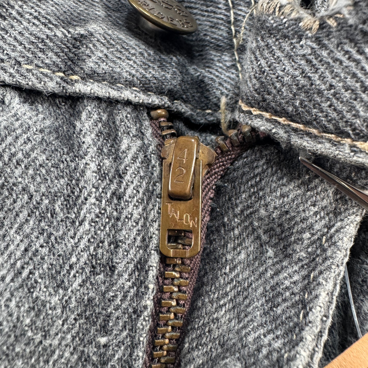 80s LEE ブラックデニム talon 200-0202 USA製 ビンテージ pa-00022