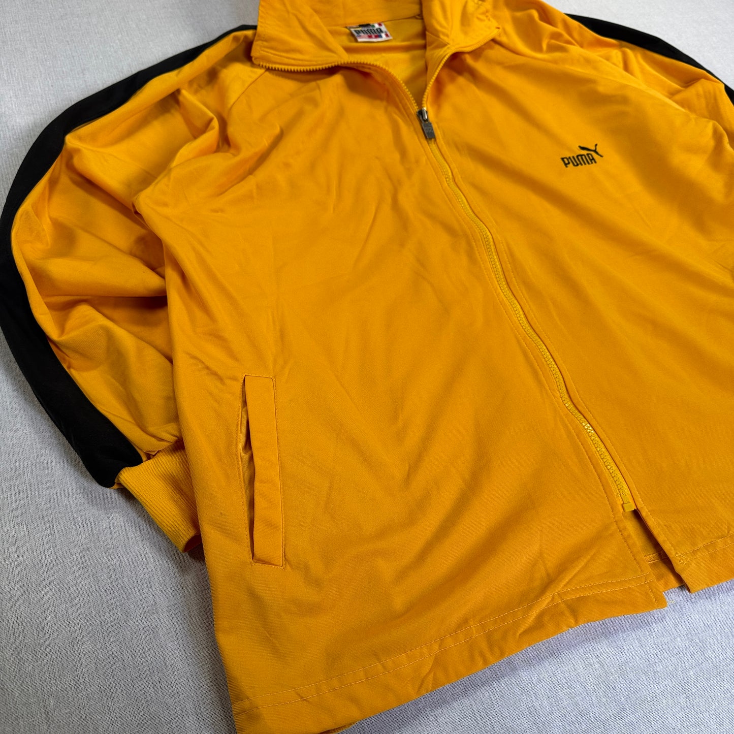 90s PUMA プーマ セットアップ トラックジャケット イエロー 上下セット pa-00004