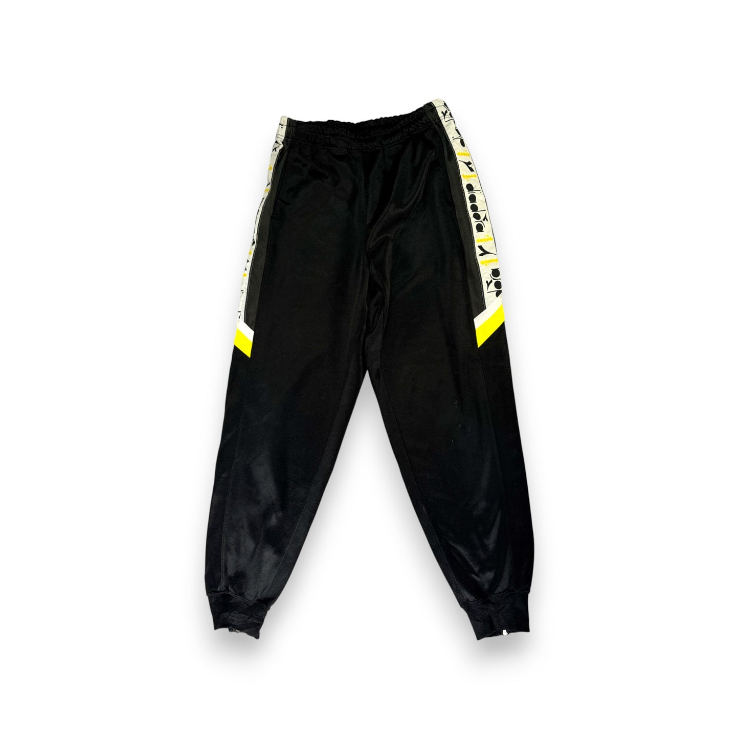 90s diadora ディアドラ トラックパンツ ブラック M ロベルトバッジョ y2k pa-00003