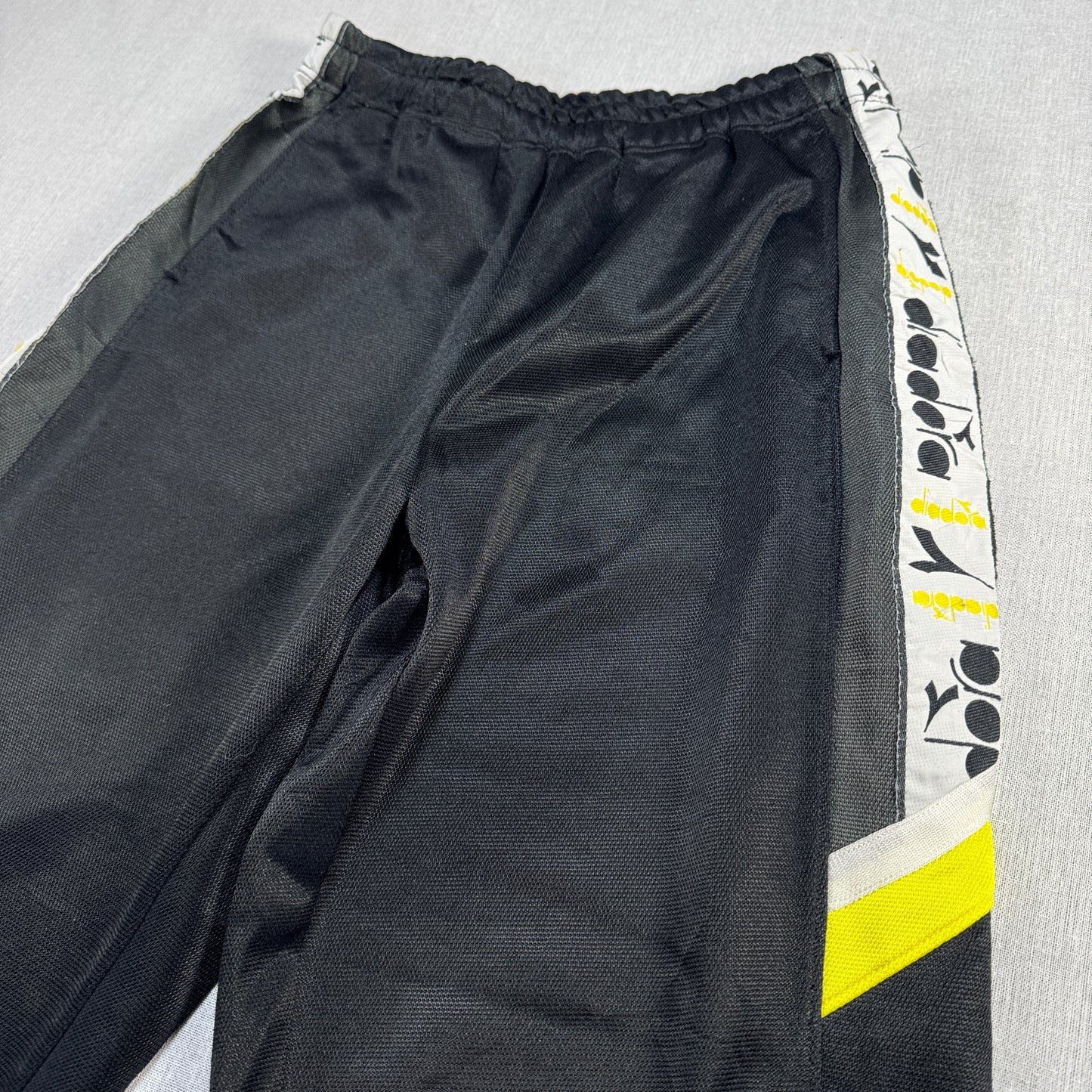 90s diadora ディアドラ トラックパンツ ブラック M ロベルトバッジョ y2k pa-00003