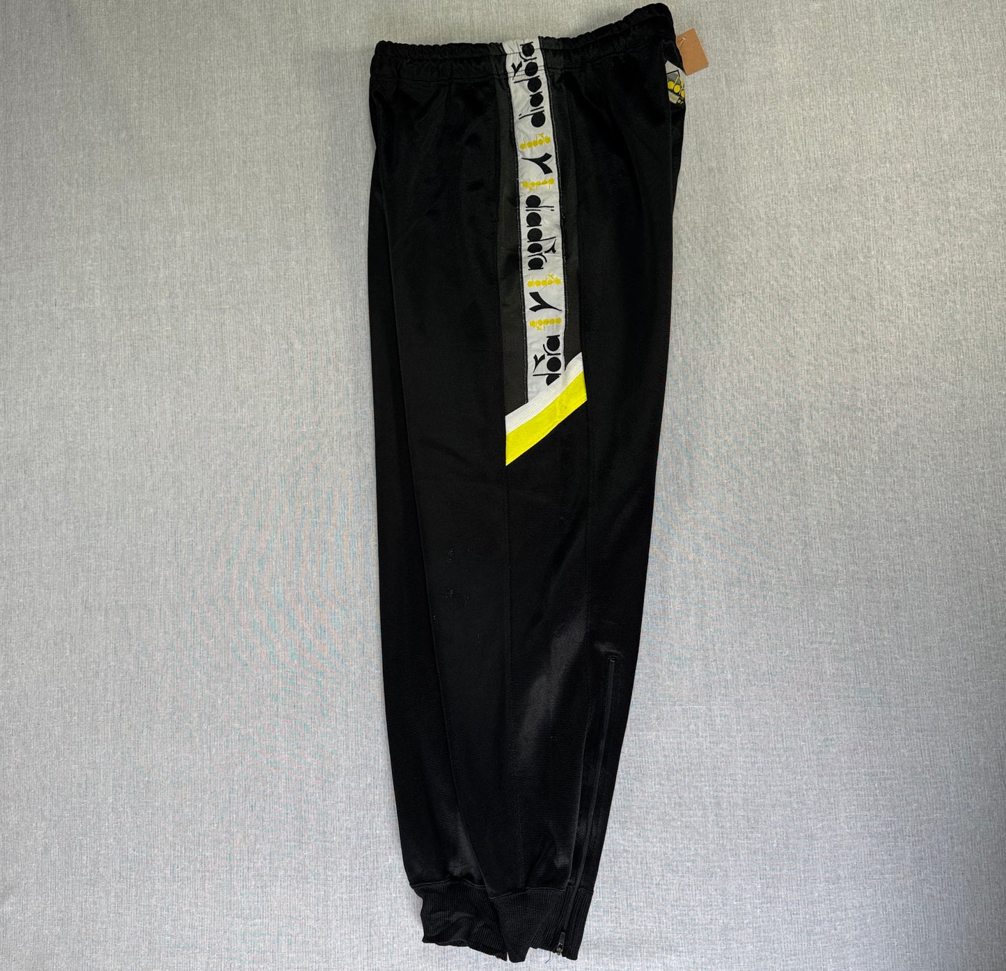 90s diadora ディアドラ トラックパンツ ブラック M ロベルトバッジョ y2k pa-00003