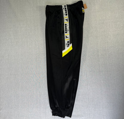 90s diadora ディアドラ トラックパンツ ブラック M ロベルトバッジョ y2k pa-00003