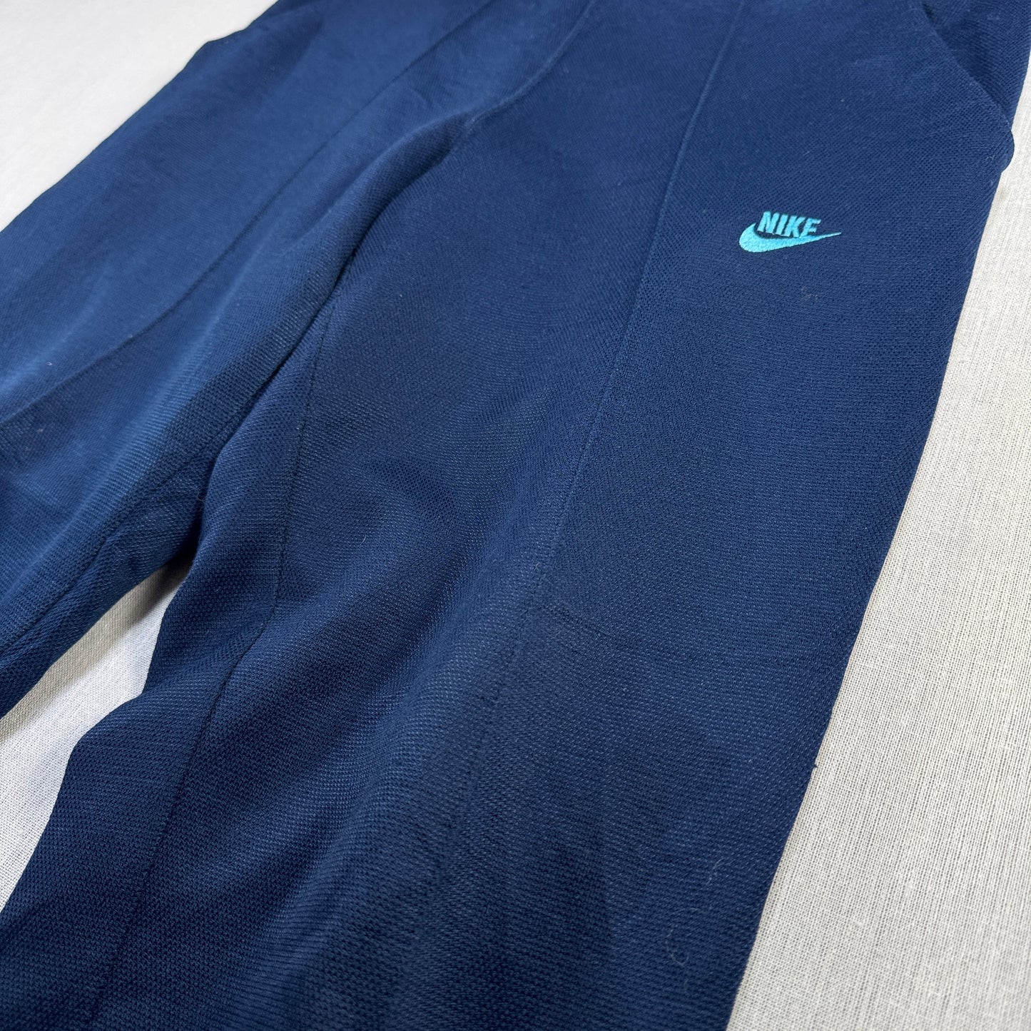 80s ナイキ NIKE トラックパンツ ネイビー L 日本製 pa-00001
