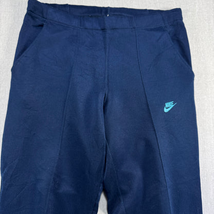 80s ナイキ NIKE トラックパンツ ネイビー L 日本製 pa-00001