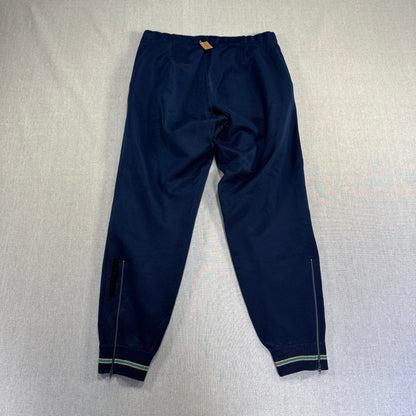 80s ナイキ NIKE トラックパンツ ネイビー L 日本製 pa-00001