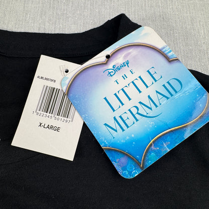 新品 リトルマーメイド ディズニー デッドストック XL 黒 Disney 映画T アリエル タグ付き d-u-2505-015